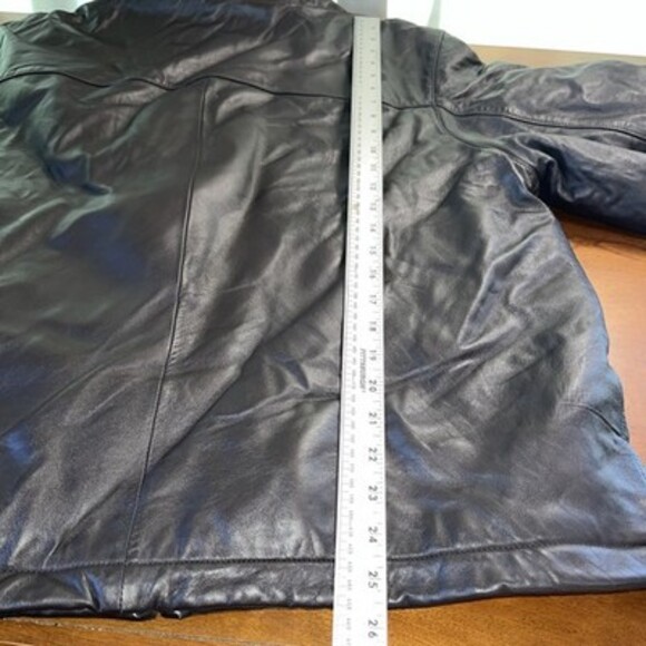 J Ashford Brown Leather Jacket Sherpa Lined Full Zip Large - Picture 6 of 9